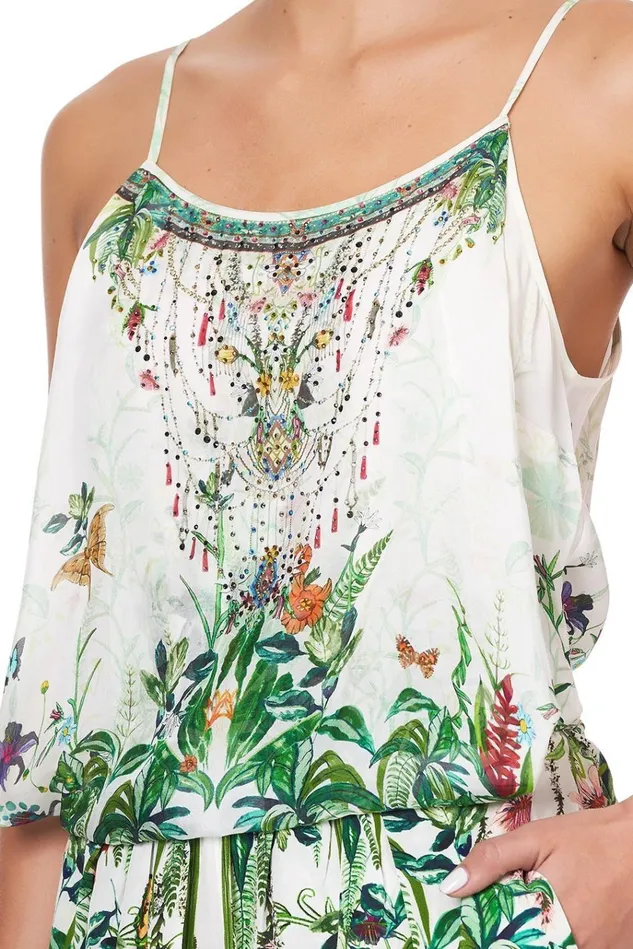 Camilla Playsuits and Jumpsuits Women Shoestring Strap Playsuit Daintree Darling