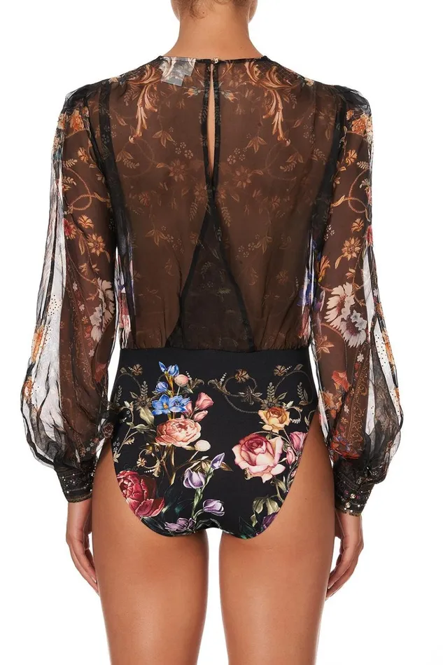 Camilla Tops Women Blouson Sleeve Body Suit Blushing Manor