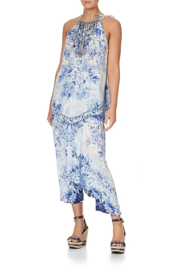 Camilla Tops Women Handkerchief Hem Tank High Tea