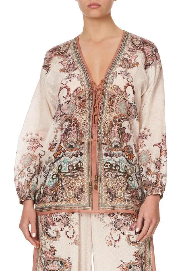 Camilla Tops Women Lace Up Blouse Tales Of Talitha