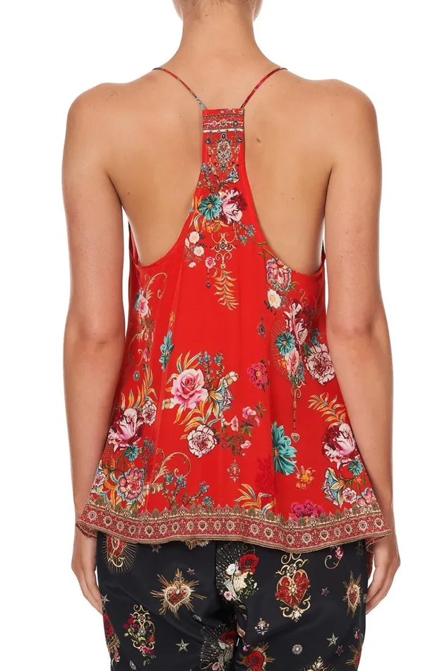 Camilla Tops Women T Back Shoestring Top Cameos Can Can