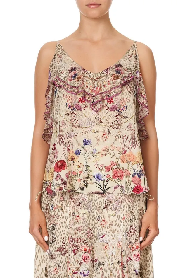 Camilla Tops Women Top With Neckline Frill Drifting Dreamer