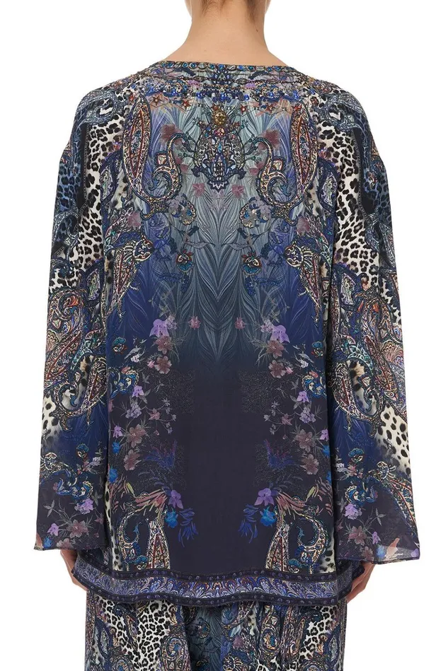 Camilla Tops Women V Neck ALine Blouse Festival Express