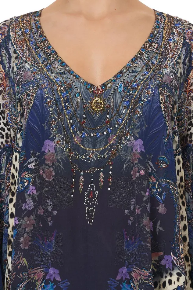 Camilla Tops Women V Neck ALine Blouse Festival Express
