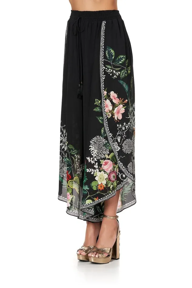 Camilla Trousers and Leggings Women Curved Hem Pant Raised With Wolves