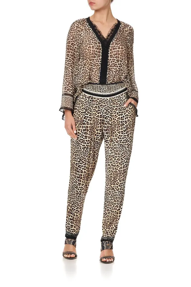 Camilla Trousers and Leggings Women Harem Pants With Front Pleats Sex Kitten