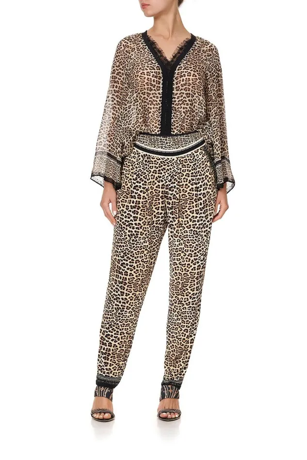 Camilla Trousers and Leggings Women Harem Pants With Front Pleats Sex Kitten