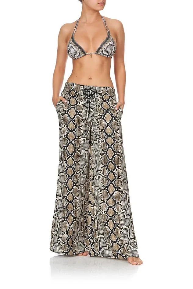 Camilla Trousers and Leggings Women Lace Up Front Flared Pant Kakadu Boo