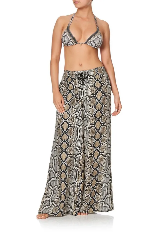 Camilla Trousers and Leggings Women Lace Up Front Flared Pant Kakadu Boo