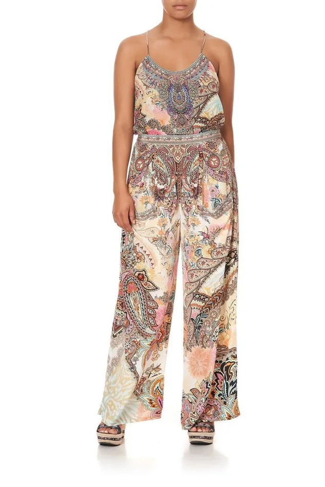 Camilla Trousers and Leggings Women Wide Leg Trouser With Front Pockets Carnaby Disco
