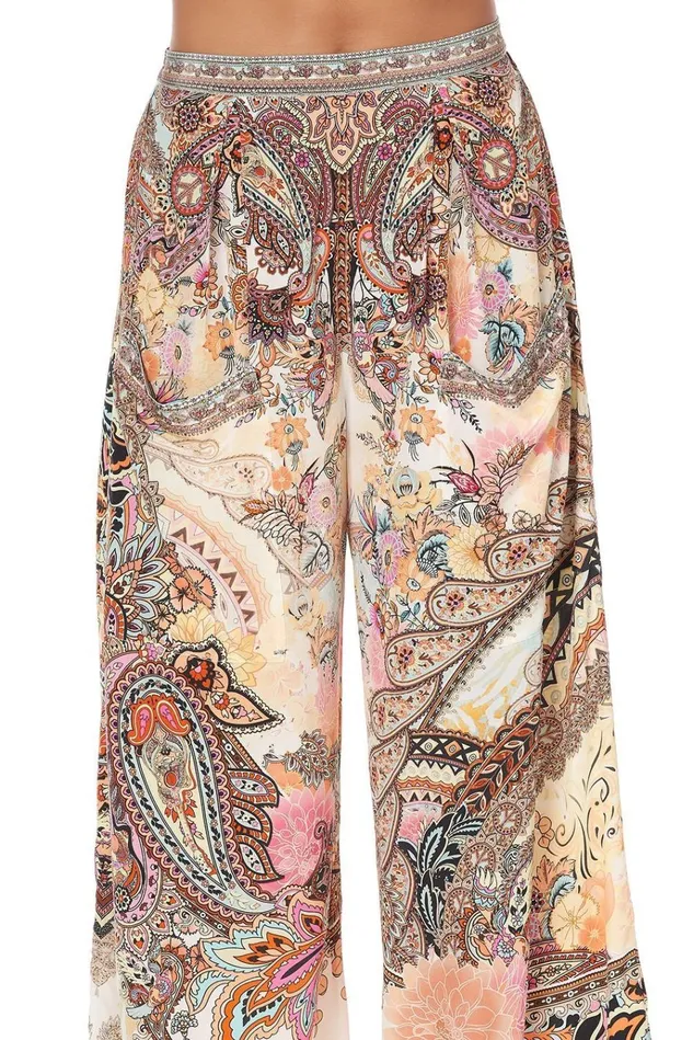 Camilla Trousers and Leggings Women Wide Leg Trouser With Front Pockets Carnaby Disco