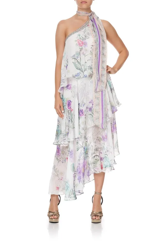 Camilla Wedding Guest Dresses Women Asymmetrical Neck Tie Dress Forever Far