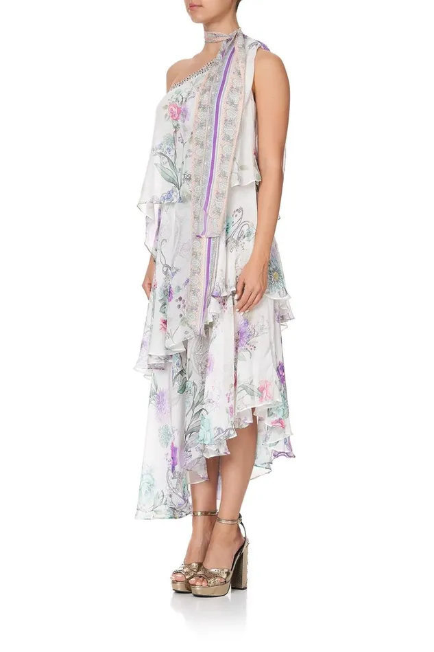 Camilla Wedding Guest Dresses Women Asymmetrical Neck Tie Dress Forever Far