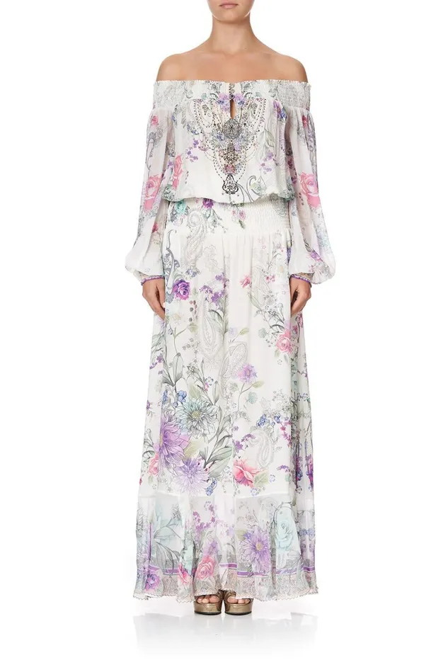 Camilla Wedding Guest Dresses Women Off Shoulder Shirred Dress Forever Far