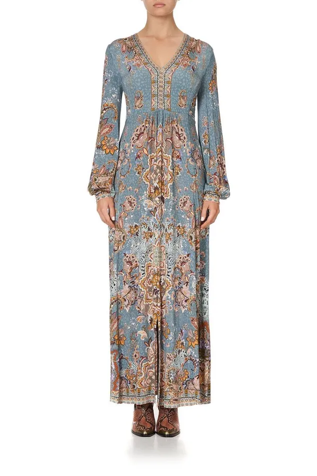 Camilla Wedding Guest Dresses Women V Neck Jersey Dress With Tuck Detail Le Palais Du Zahir