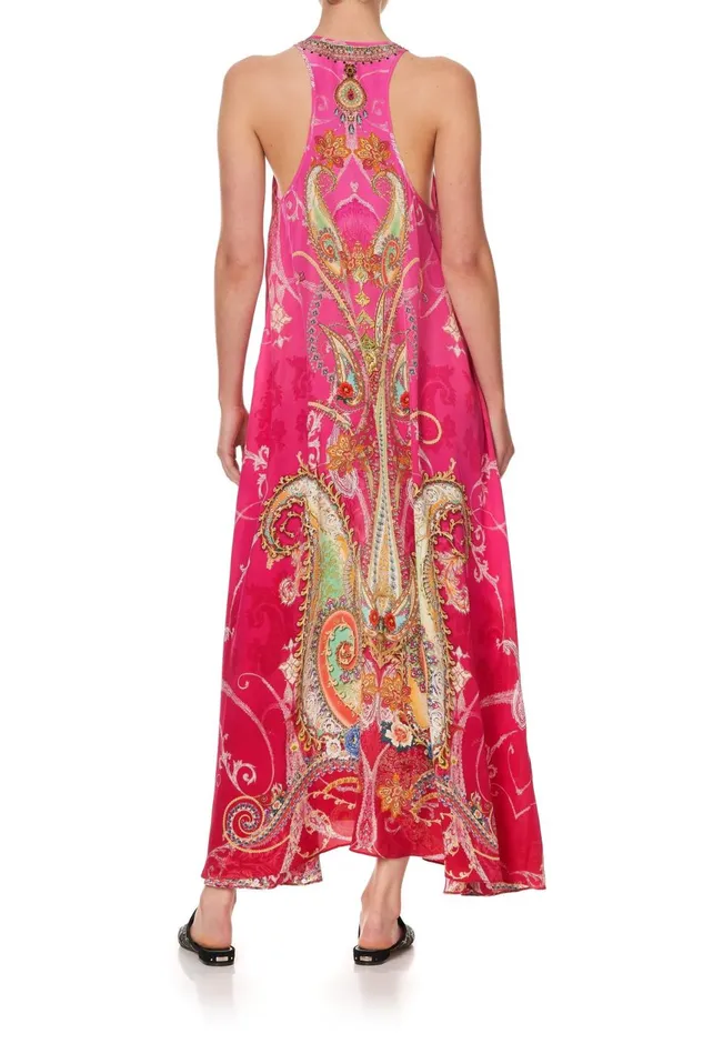 Camilla Wedding Guest Dresses Women V Neck Racerback Dress Rainbow Rhythm