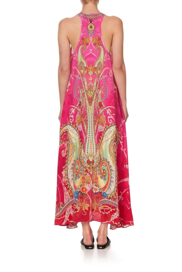 Camilla Wedding Guest Dresses Women V Neck Racerback Dress Rainbow Rhythm