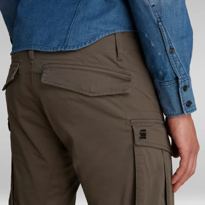 Cargos and Chinos Men GStar RAW Rovic Zip 3D Straight Tapered Pant Gs Grey