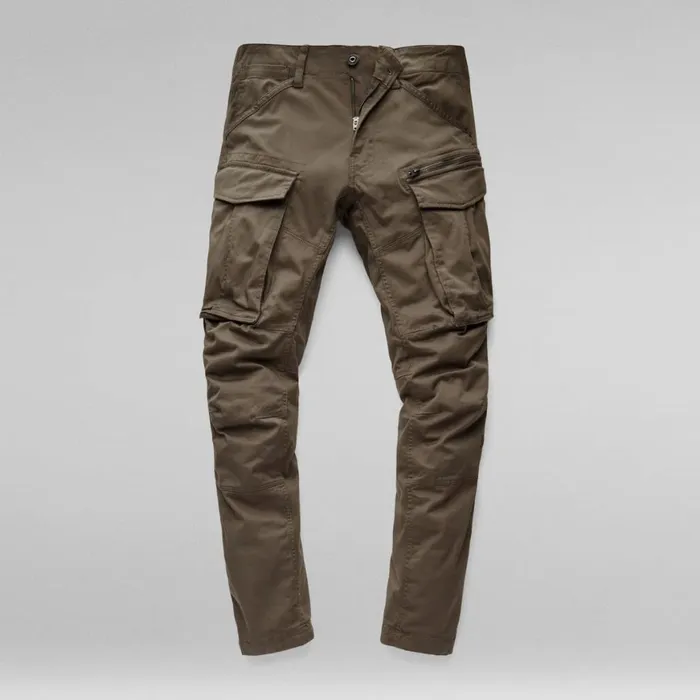 Cargos and Chinos Men GStar RAW Rovic Zip 3D Straight Tapered Pant Gs Grey