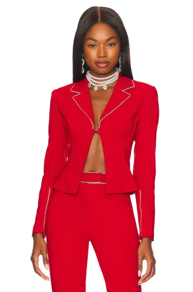 Catalina Micro Jacket Cherry Red Women Lovers and Friends Jackets and Coats