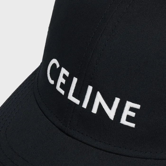 Celine Baseball Cap In Cotton Black Men CELINE HATS AND SOFT ACCESSORIES