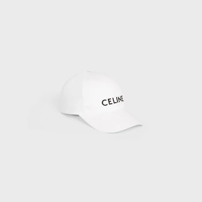 Celine Baseball Cap In Cotton White Men CELINE HATS AND SOFT ACCESSORIES