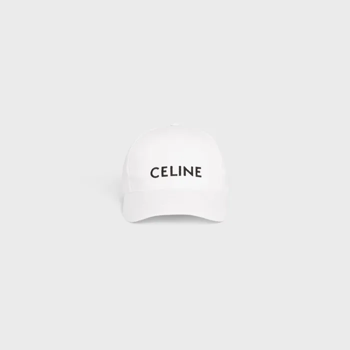 Celine Baseball Cap In Cotton White Men CELINE HATS AND SOFT ACCESSORIES