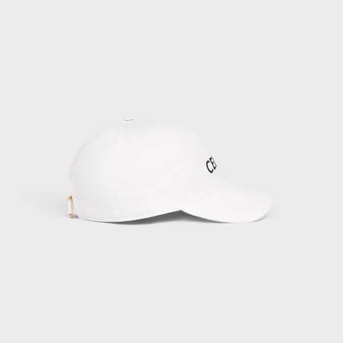 Celine Baseball Cap In Cotton White Men CELINE HATS AND SOFT ACCESSORIES
