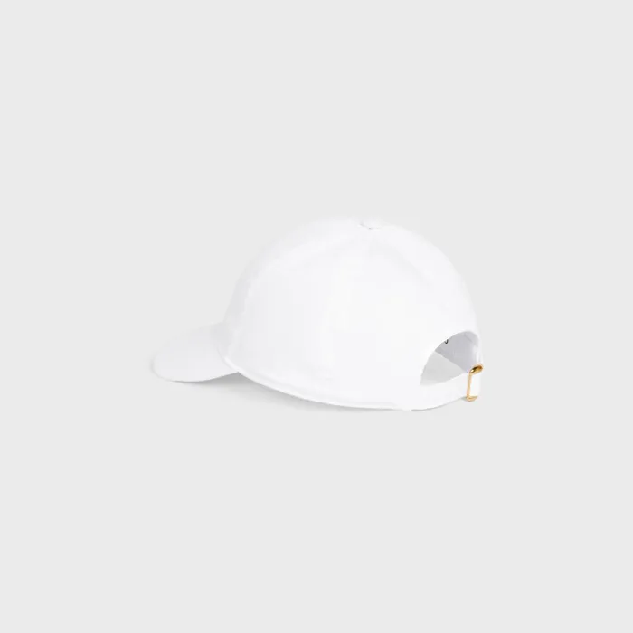 Celine Baseball Cap In Cotton White Men CELINE HATS AND SOFT ACCESSORIES