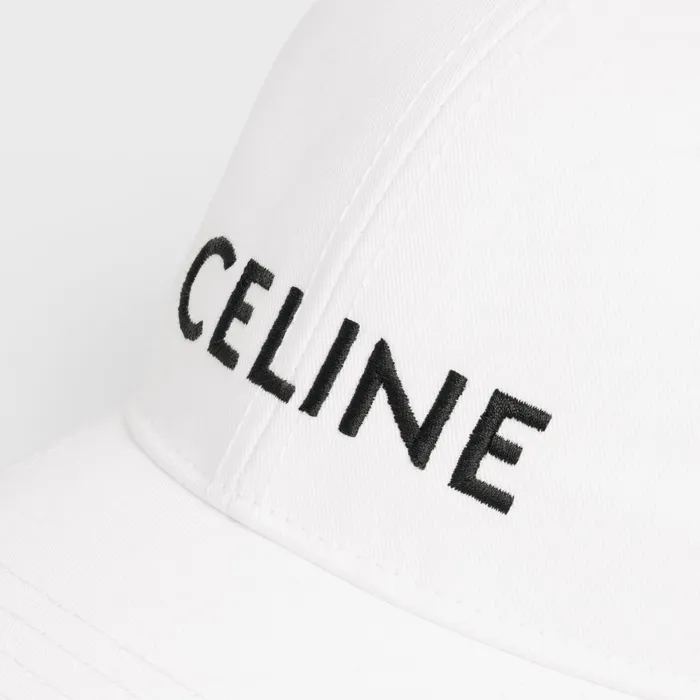 Celine Baseball Cap In Cotton White Men CELINE HATS AND SOFT ACCESSORIES