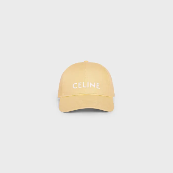 Celine Baseball Cap In Cotton Yellow Women CELINE HATS AND SOFT ACCESSORIES