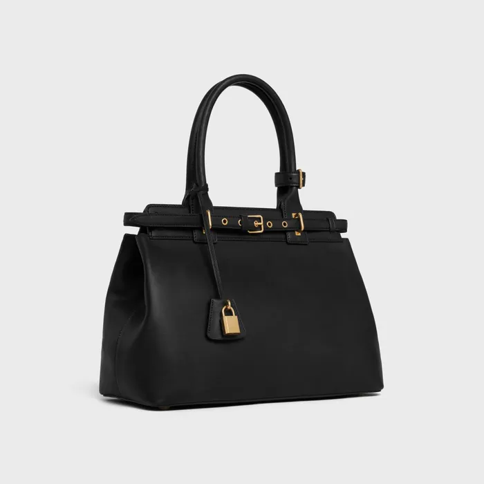 Celine Conti Bag In Natural Calfskin Black Women CELINE CONTI Celine Conti Bag In Natural Calfskin Black Women CELINE CONTI