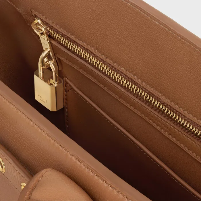Celine Conti Bag In Supple Calfskin Bronze Women CELINE CONTI Celine Conti Bag In Supple Calfskin Bronze Women CELINE CONTI