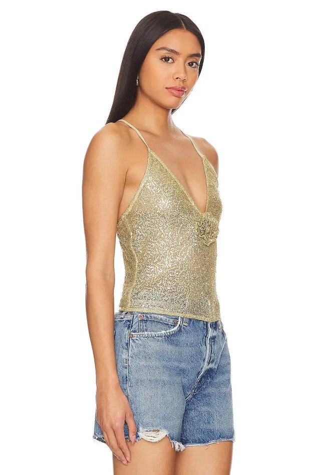 Charlotte Top Gold Sand Women Lovers and Friends Tops