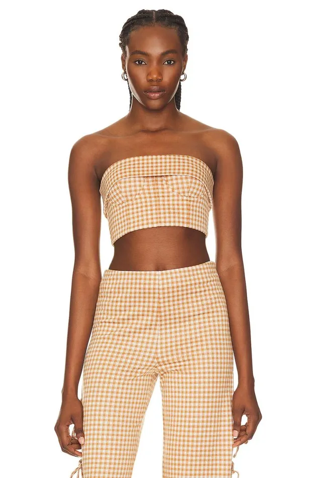 Chelsea Top Brown and White Women Lovers and Friends Tops