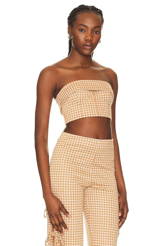 Chelsea Top Brown and White Women Lovers and Friends Tops