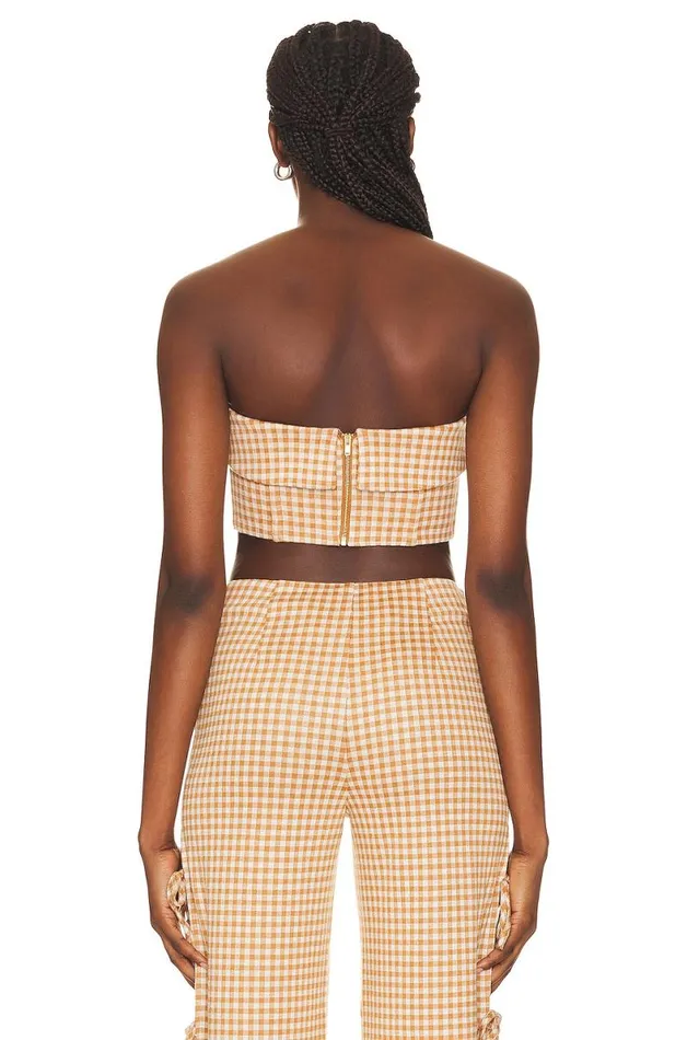 Chelsea Top Brown and White Women Lovers and Friends Tops