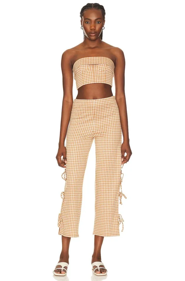 Chelsea Top Brown and White Women Lovers and Friends Tops
