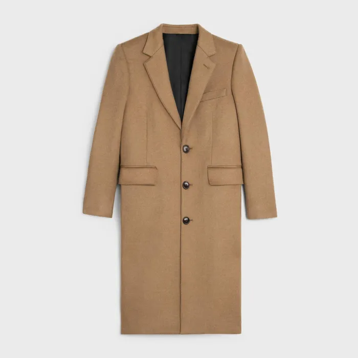 Chesterfield Coat In Brushed Cashmere Camelgris Women CELINE COATS