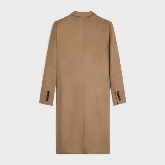 Chesterfield Coat In Brushed Cashmere Camelgris Women CELINE COATS