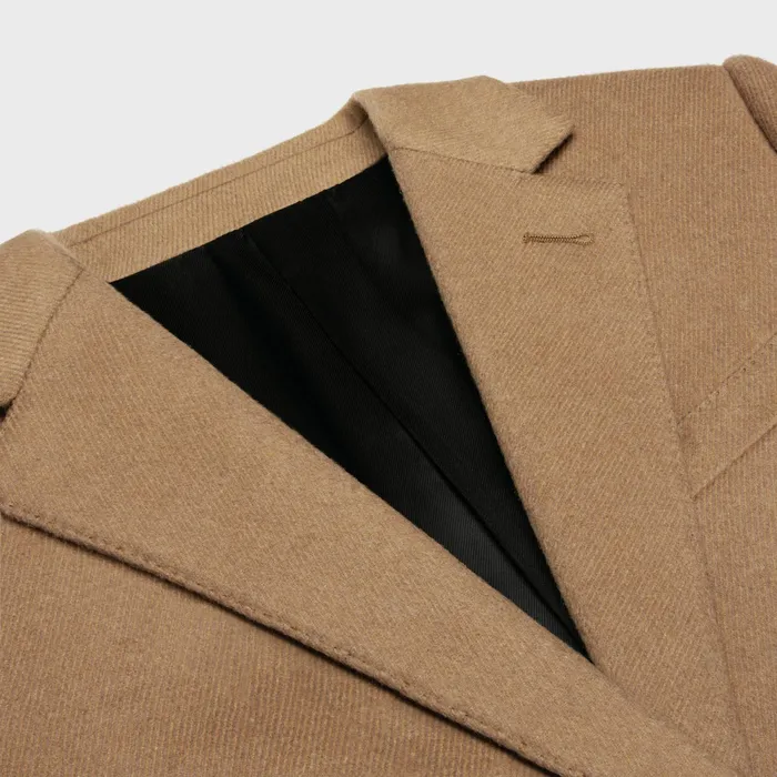 Chesterfield Coat In Brushed Cashmere Camelgris Women CELINE COATS