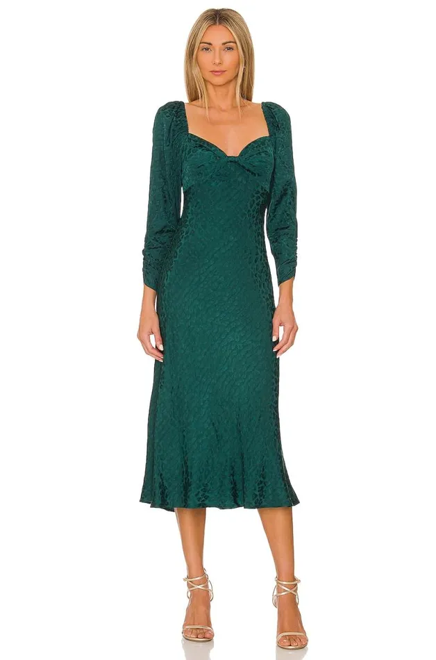 Cheyanne Midi Dress Dark Jade Green Women Lovers and Friends Dresses