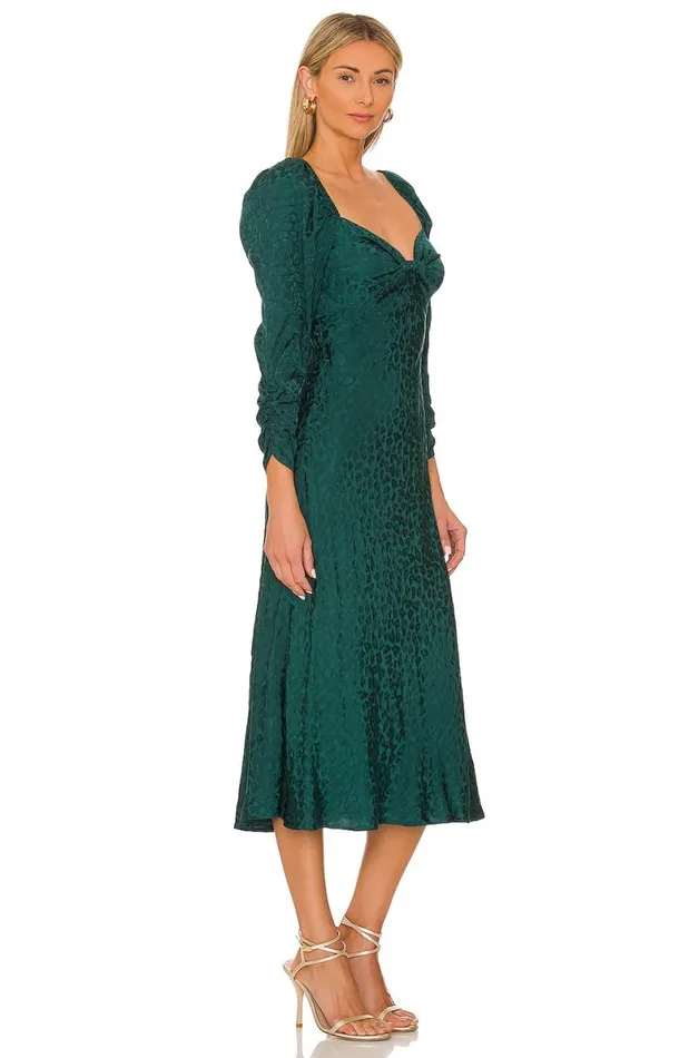 Cheyanne Midi Dress Dark Jade Green Women Lovers and Friends Dresses