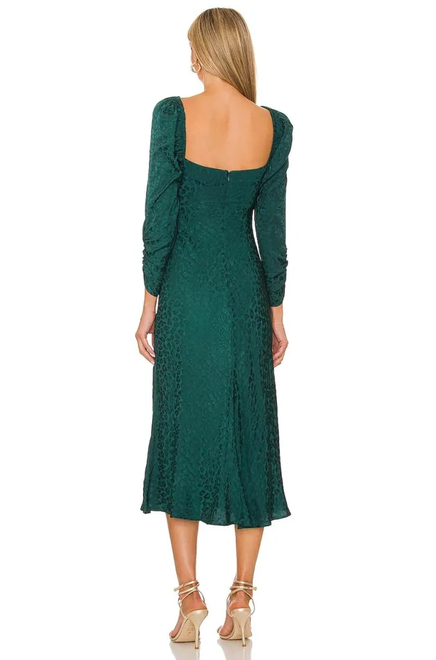 Cheyanne Midi Dress Dark Jade Green Women Lovers and Friends Dresses