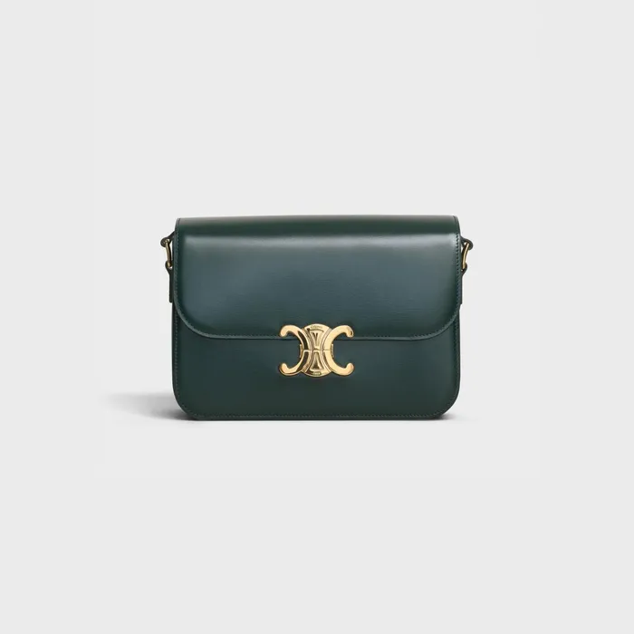 Classique Triomphe Bag In Shiny Calfskin Amazone Women CELINE TRIOMPHE