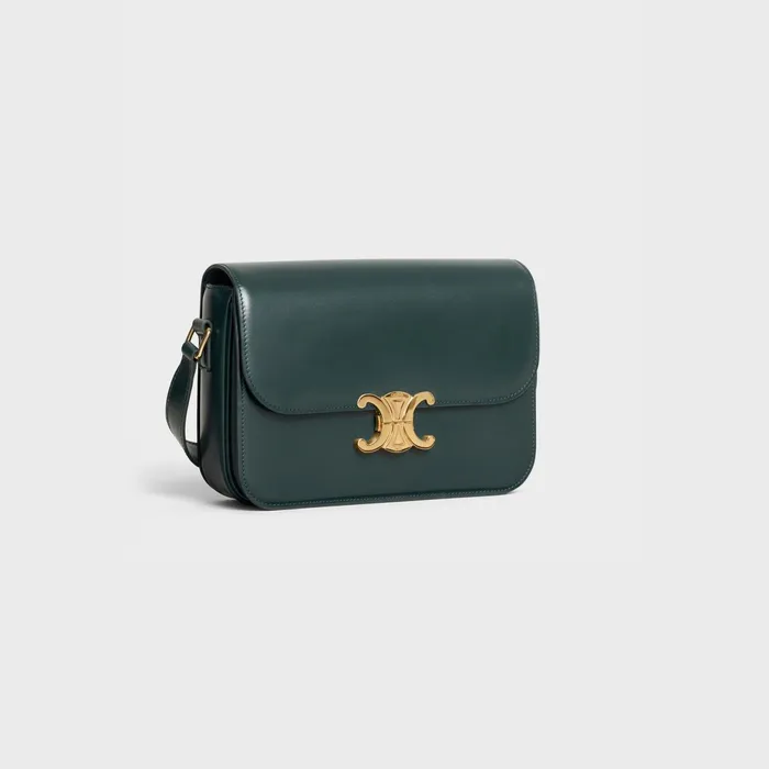 Classique Triomphe Bag In Shiny Calfskin Amazone Women CELINE TRIOMPHE