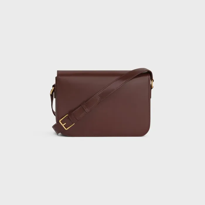 Classique Triomphe Bag In Shiny Calfskin Chestnut Women CELINE TRIOMPHE Classique Triomphe Bag In Shiny Calfskin Chestnut Women CELINE TRIOMPHE