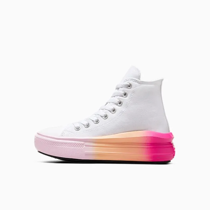 Converse High Top Chuck Taylor All Star Move Platform Bright Ombre Whitestardust Lilac 8211 Kids