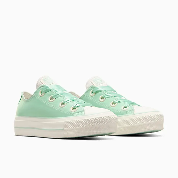 Converse Lift Platforms Chuck Taylor All Star Lift Platform Matte Satin Sticky Aloe Greenegretegret 8211 Women