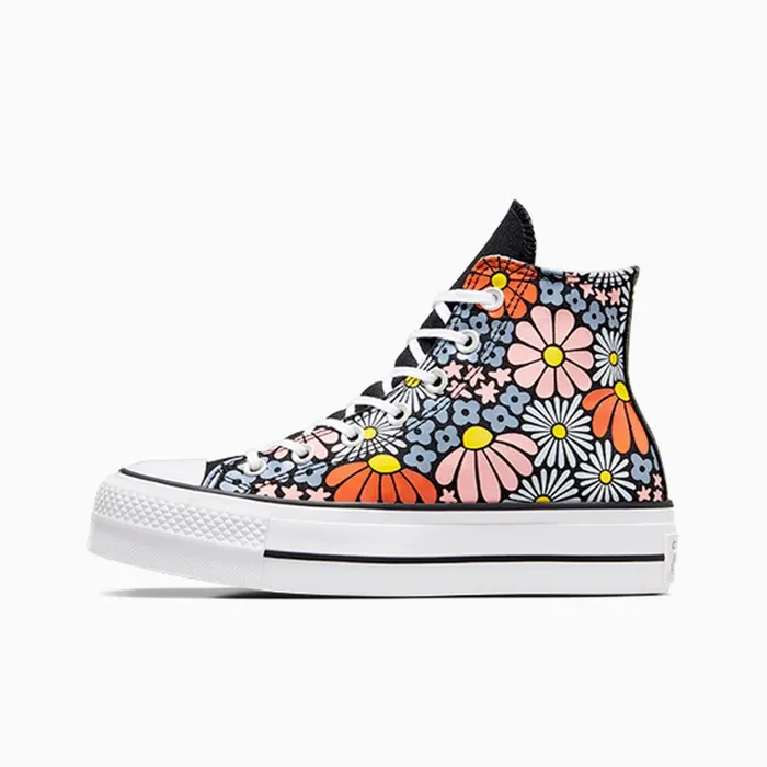 Converse Platforms Chuck Taylor All Star Lift Platform Floral Blackwhitepale Magma 8211 Women